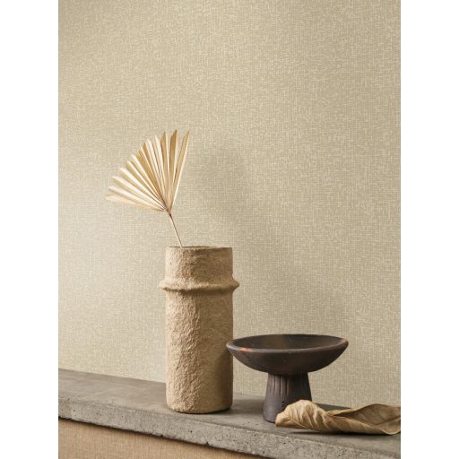 Finom plumetis minta - apró domborodó összekapcsolt elemek játékos textúrája bézs és lenszín tónus finom fény tapéta