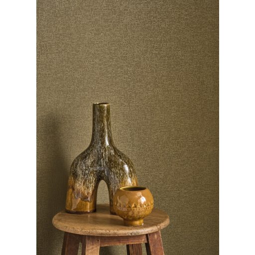 Finom plumetis minta - apró domborodó összekapcsolt elemek játékos textúrája dohánybarna zöldesbarna és arany tónus finom fény tapéta