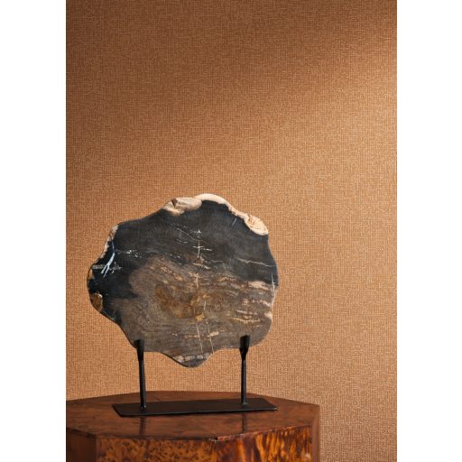 Finom plumetis minta - apró domborodó összekapcsolt elemek játékos textúrája terrakotta narancs és barnás-vörös finom fény tapéta