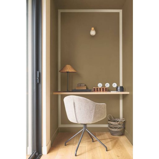 Bauhaus inspiráció - Ívek körök vonalak játékos geometriai kompozíciója krém bézs aranyló-homokszín és antracit/szénfekete tapéta