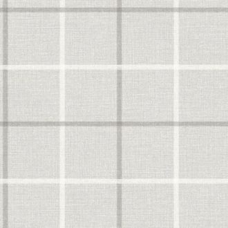   Háromdimenziós nagyméretű vonalas rács/kockás minta pehelyszürke krémfehér és ezüstszürke tónus tapéta