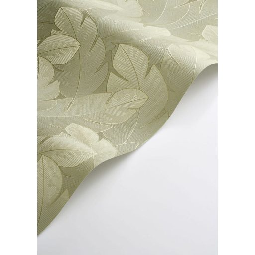 Könnyedén lebegő nagy texturált levelek mintája forradalmasítja a teret eukaliptuszzöld és arany tónus tapéta