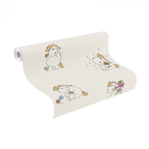 Rasch Make a Change 211900 gyerekszobai mese egyszarvúak krémfehér szines tapéta