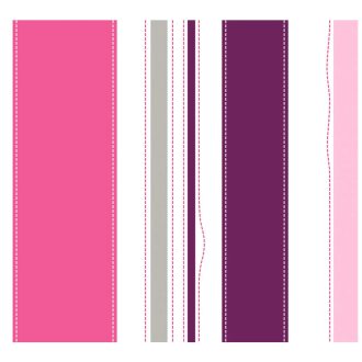   Színes és változatos csíkos minta fehér rózsaszín lila és fémes ezüst tónus gyerekszobai tapéta