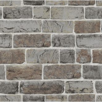   Rasch Make a Change/Kids & Teens III, 217339 téglaminta barna szürke tapéta