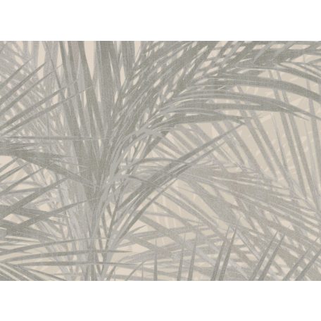 BN ZEN 218740 PALM LUST Natur trópusi nagyméretű pálmalavelek bézs barna szürke tapéta