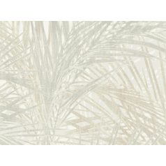   BN ZEN 218741 PALM LUST Natur trópusi nagyméretű pálmalavelek krémfehér bézs barna szürke szürkészöld tapéta