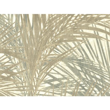 BN ZEN 218742 PALM LUST Natur trópusi nagyméretű pálmalavelek krém bézs zöldes sárga szürkészöld tapéta