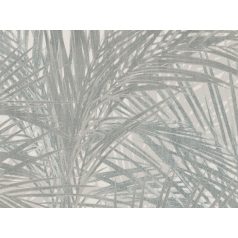   BN ZEN 218744 PALM LUST Natur trópusi nagyméretű pálmalavelek krémszürke bézs szürke árnyalatok ezüstszürke tapéta