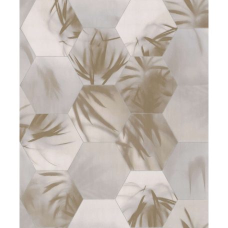 BN Finesse Dimensions 219571 trópusi geometrikus ecru bézs szürke barna ezüst tapéta