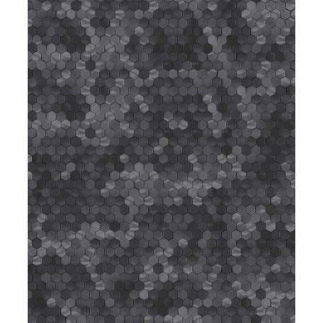 BN Finesse Dimensions 219585  Geometrikus hatszökek színátmenettel fekete szürke tapéta