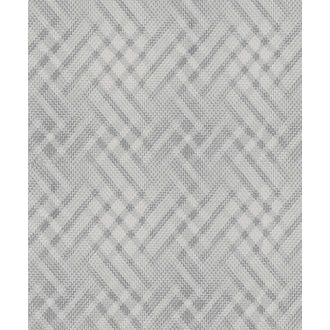 BN Finesse 219704  Art Deco geometikus káróminta  szürke ezüst  tapéta