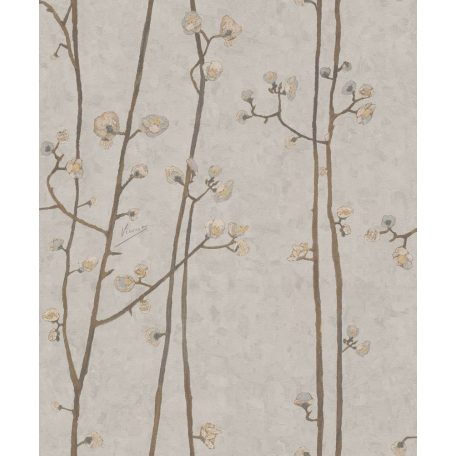 BN Van Gogh 2, 220022 Natur virágos rügyedező nyíló virágok szürkésbézs szines tapéta