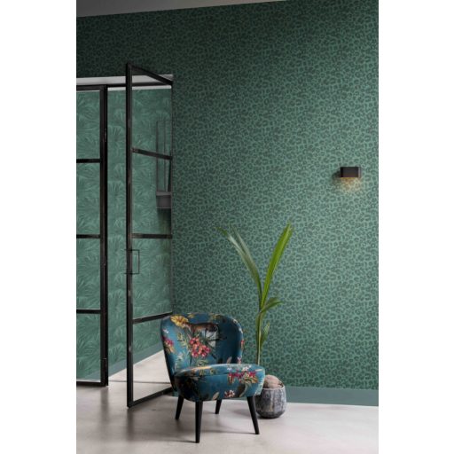 BN Panthera 220144 natur állatbőr minta leopárd zöld zöldes fekete tapéta