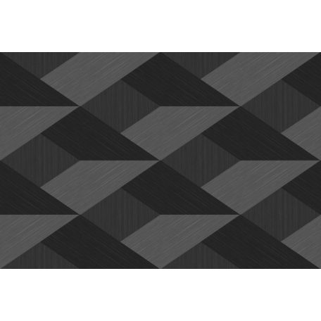 Geometriai csoda - felnagyított izometrikus kockák háromdimenziós illúziója szürke sötétszürke és antracit tónus falpanel