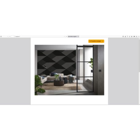 Geometriai csoda - felnagyított izometrikus kockák háromdimenziós illúziója szürke sötétszürke és antracit tónus falpanel
