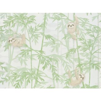   BN Doodleedo 220712 HANGING IN THERE Gyerekszobai bambuszfákon csüngő koalák fehér zöld bézs barna tapéta