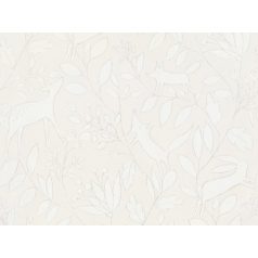   BN Doodleedo 220790 DEER Gyerekszobai erdei állatok lombok között rejtőzve krém bézs fehér tapéta