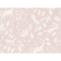   BN Doodleedo 220791 DEER Gyerekszobai erdei állatok lombok között rejtőzve rózsaszín bézs fehér tapéta
