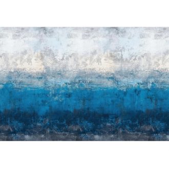   Festett tenger horizont vonal nélkül vakolatszerű égbe olvadó háttéren kobalt és pávakék szürke és fehér tónus falpanel