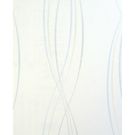 Rasch Textil Gentle & Divine 222899 Grafikus hullámminta krémfehér bézs árnyalatok világoskék  ezüst tapéta