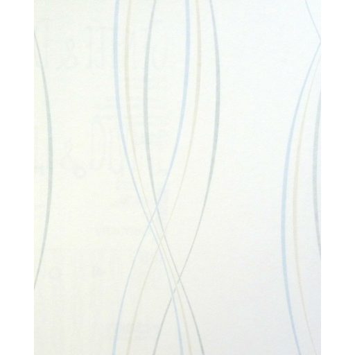 Rasch Textil Gentle & Divine 222899 Grafikus hullámminta krémfehér bézs árnyalatok világoskék  ezüst tapéta