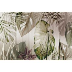   Erismann ELLE Decoration 2, 2242-20 TROPICAL LIGHTS Natur Botanikus fényből áttörő trópusi levelek krém bézs barna zöld falpanel