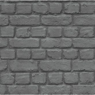   Rasch Kidsclub 2014/Kids & Teens III, 226744 Natur meszelt téglafal 3D sötétszürke fekete tapéta