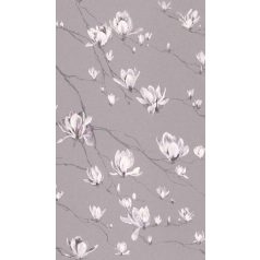   Rasch Textil Jaipur 227504 ágak virágok lila ezüstszürke fehér tapéta