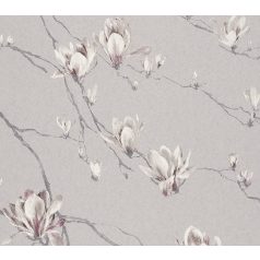   Rasch Textil Jaipur 227511 ágak virágok szürke bézs ezüst tapéta