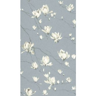   Rasch Textil Jaipur 227528  ágak virágok kék krémfehér ezüstszürke tapéta