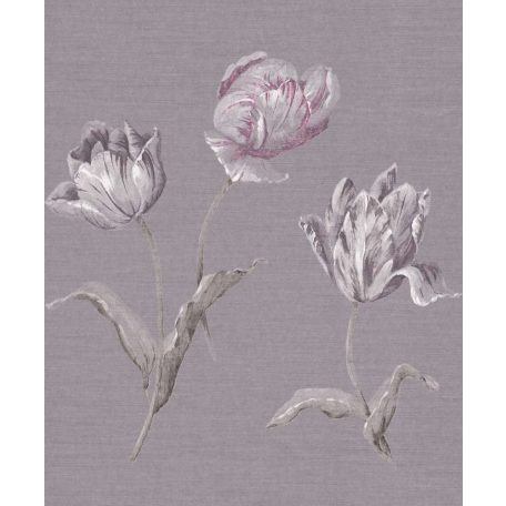 Rasch Textil Jaipur 227566 virágos szürkéslila szürke fehér eperszín tapéta
