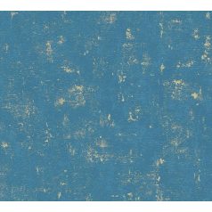  Arany amit a tenger nyelt el - koptatott felületű vakolat minta mély petrolkék homokbézs és arany tónus fémes hatás tapéta