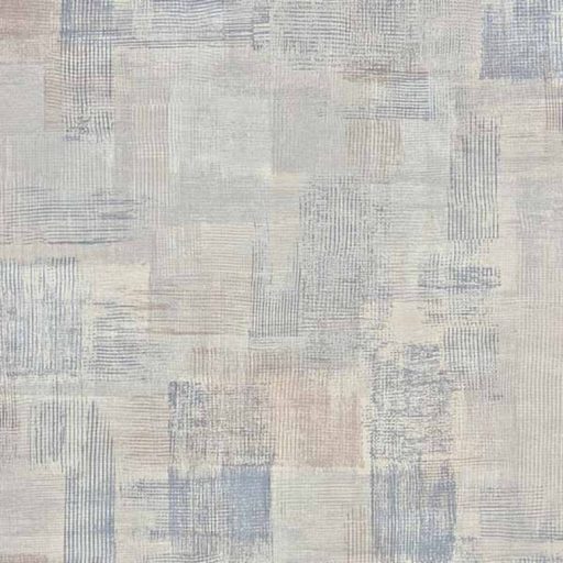 Finom struktúrájú Patchwork jellegű természetes akvarell minta kék szürke szürkéskék és barna tónus tapéta