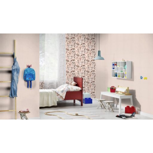 Rasch Kids World/Bambino XIX 252828 Gyerekszobai Egyszínű pasztell rózsazsín tónus tapéta