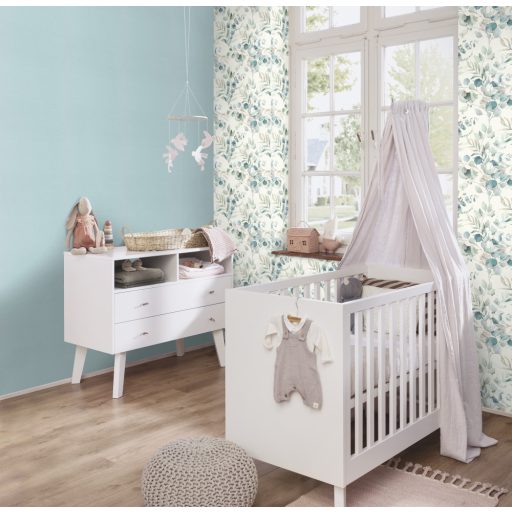 Rasch Kids World 252880 Gyerekszobai Egyszínű kék/világoskék tónus tapéta