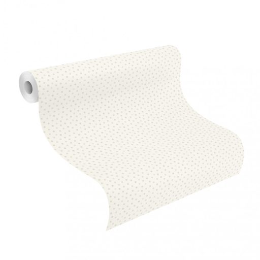 Rasch Kids World/Bambino XIX 253030 Gyerekszobai Apró pöttyös minta krémfehér világosszürke tapéta