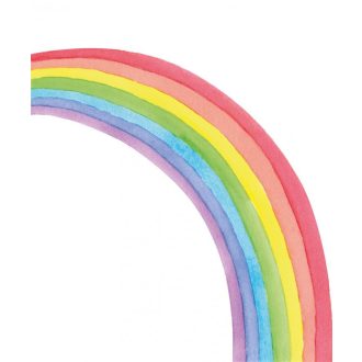   Rasch Bambino XIX 253252 Gyerekszobai Akvarell szivárvány krémfehér szines falpanel