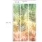 Lutece California Nostalgie 21170204 DECOR MURAL GRANDES FEUILLES Natur trópusi nagyméretű pálmalevelek sárga zöld narancs terra fekete falpanel