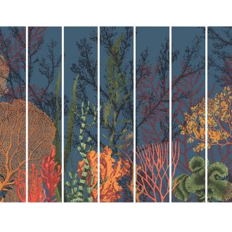   Lutece California Nostalgie 27200301 FONDS MARINS BLEU Natur vízalatti tengeri élőviág tengerkék korallszín szines falpanel