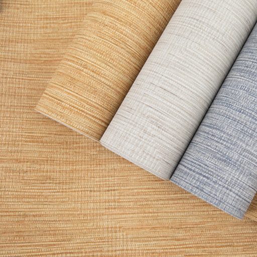 Természetes lenszövet hatású strukturált minta aranybarna - mézbarna krém és barna tónus tapéta