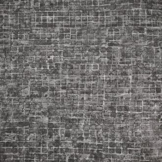   Kopott szőnyegre emlékeztető szabálytalan változatos árnyalatú négyzetek mintája fekete szürke és antracit tónus tapéta