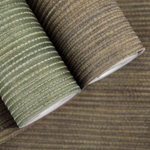 Természetes elegancia megtestesítője! Függőleges vonalvezetésű texturált minta meleg földszínek - bézs és barna tónus tapéta