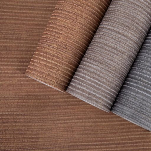 Természetes elegancia megtestesítője! Függőleges vonalvezetésű texturált minta meleg földszínek - vörösesbarna és karamell tónus tapéta