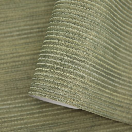 Természetes elegancia megtestesítője! Függőleges vonalvezetésű texturált minta friss zöld tónus tapéta