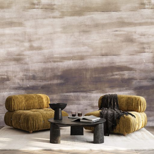 Lágy ecsetvonások és sejtelmes (szín)átmenetek akvarell természeti kép bézs szürke és barna tónus falpanel