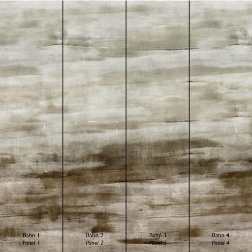 Lágy ecsetvonások és sejtelmes (szín)átmenetek akvarell természeti olívzöld és földszín tónusok falpanel