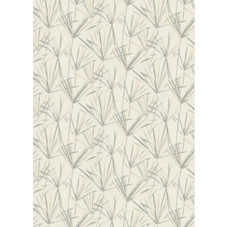   EMIL & HUGO Zanzibar 289823 PAPYRUS Natur papiruszlevelek finom színátmenettel krém bézs zsályazöld pasztell árnyalatok tapéta