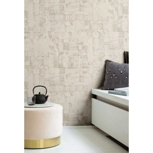 EMIL & HUGO Zanzibar 289908 DOMINO CHIC dominócsempe minta krém krémszürke finom csillogó hatás tapéta