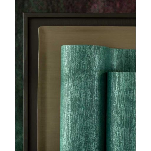 EMIL & HUGO Zanzibar 289991 SILK Natur afrikai szövött selyem smaragdzöld árnyalatok matt-fényes felületek tapéta